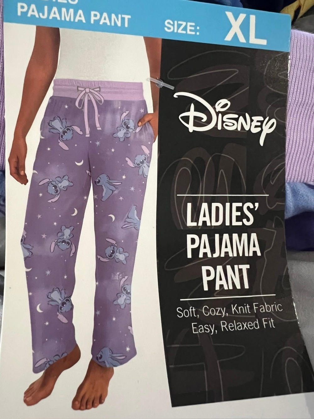 Disney Purple Ladies' Pajama Pants with Stitch Print